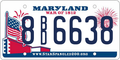 MD license plate 8BD6638