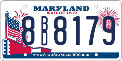 MD license plate 8BD8179