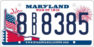 MD license plate 8BD8385
