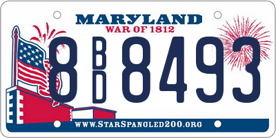 MD license plate 8BD8493