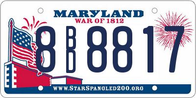 MD license plate 8BD8817