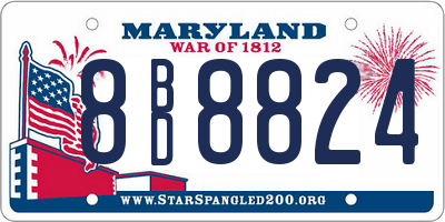 MD license plate 8BD8824