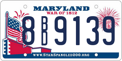 MD license plate 8BD9139