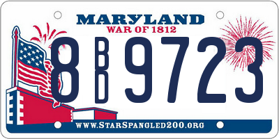 MD license plate 8BD9723