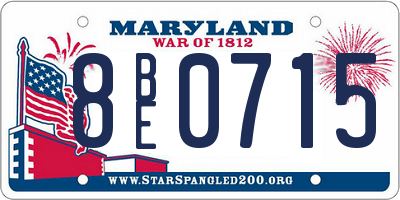 MD license plate 8BE0715