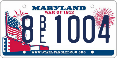 MD license plate 8BE1004