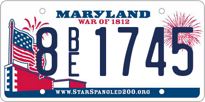 MD license plate 8BE1745