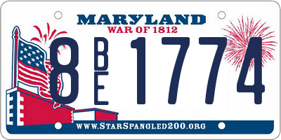 MD license plate 8BE1774