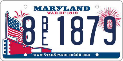 MD license plate 8BE1879