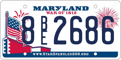 MD license plate 8BE2686
