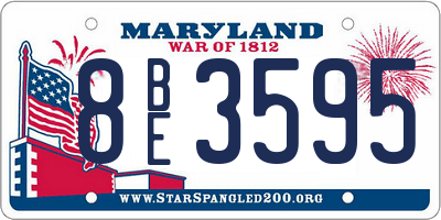 MD license plate 8BE3595