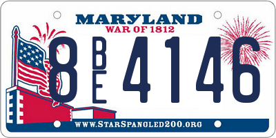 MD license plate 8BE4146