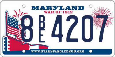 MD license plate 8BE4207