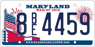 MD license plate 8BE4459