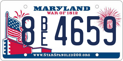 MD license plate 8BE4659