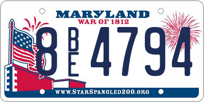 MD license plate 8BE4794