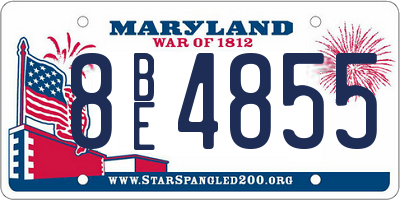 MD license plate 8BE4855