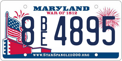 MD license plate 8BE4895