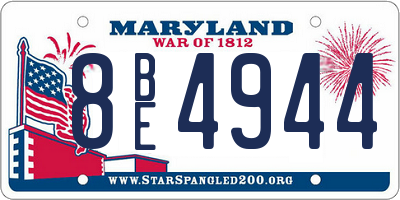 MD license plate 8BE4944