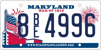 MD license plate 8BE4996