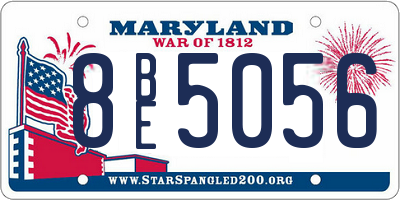 MD license plate 8BE5056