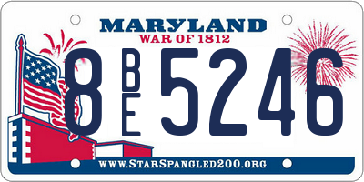 MD license plate 8BE5246