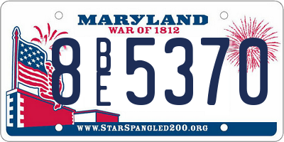 MD license plate 8BE5370