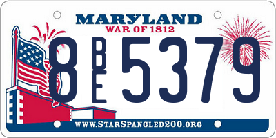MD license plate 8BE5379