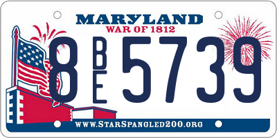 MD license plate 8BE5739