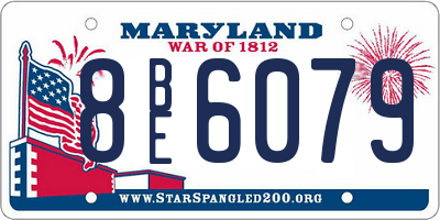 MD license plate 8BE6079
