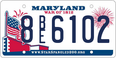 MD license plate 8BE6102