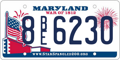 MD license plate 8BE6230