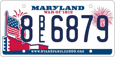 MD license plate 8BE6879