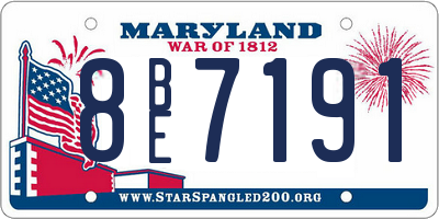 MD license plate 8BE7191