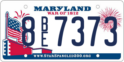 MD license plate 8BE7373