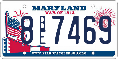 MD license plate 8BE7469