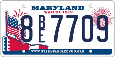 MD license plate 8BE7709