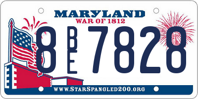 MD license plate 8BE7828