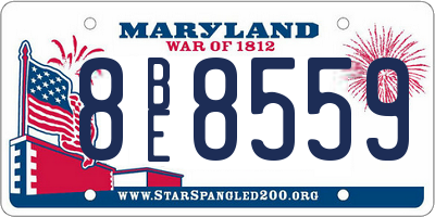 MD license plate 8BE8559