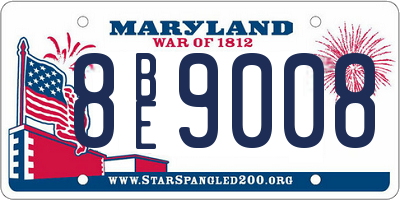 MD license plate 8BE9008