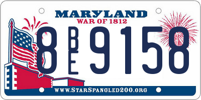 MD license plate 8BE9158