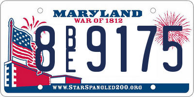 MD license plate 8BE9175