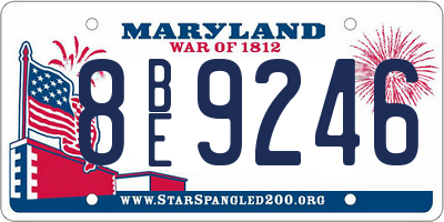 MD license plate 8BE9246