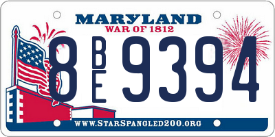 MD license plate 8BE9394