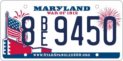 MD license plate 8BE9450