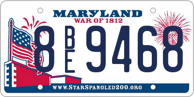 MD license plate 8BE9468