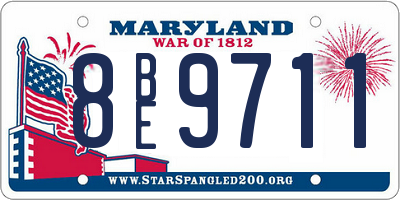 MD license plate 8BE9711