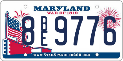 MD license plate 8BE9776