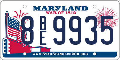 MD license plate 8BE9935