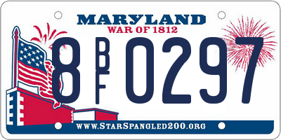 MD license plate 8BF0297